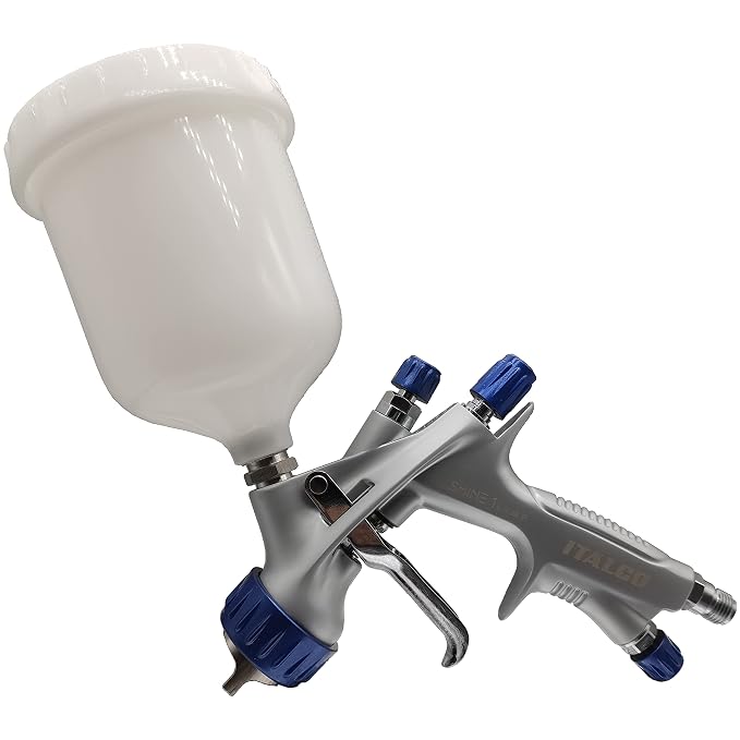 ITALCO Shine 1 L.V.M.P Spray Gun 1.3 tip 600ml Cup Feed Spray Gun USA Brand
