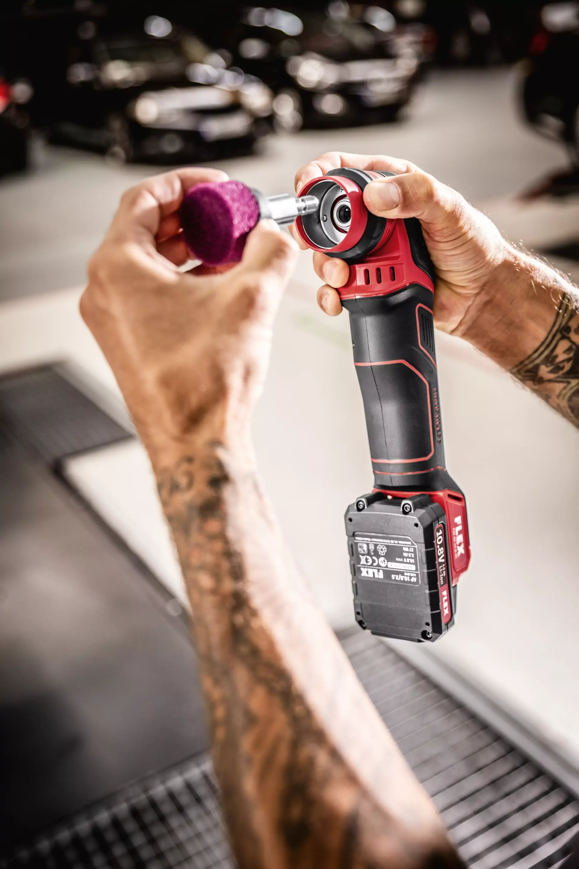 Flex Cordless Nano Polisher PXE 80 10.8-EC/2.5 Set