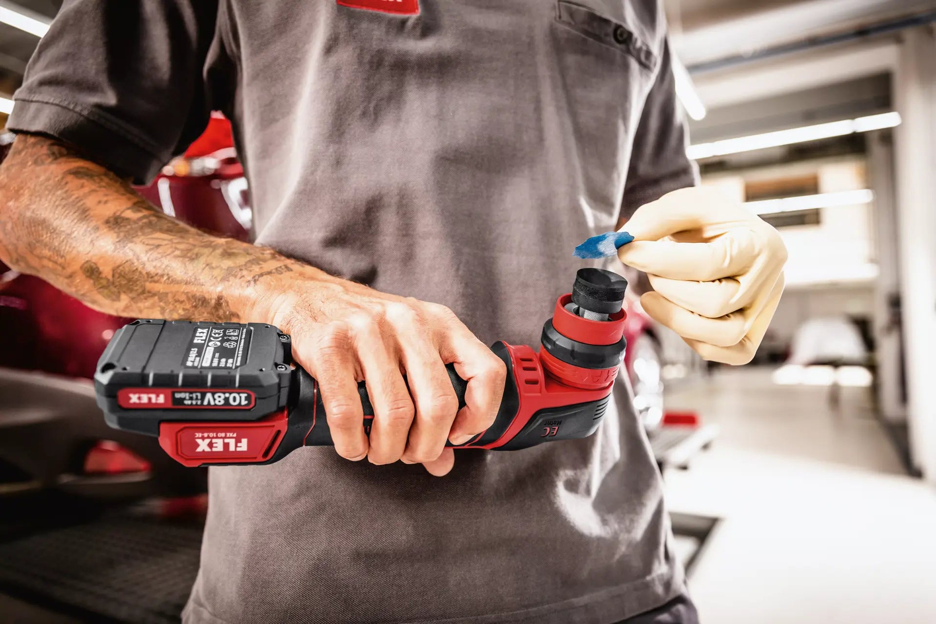 Flex Cordless Nano Polisher PXE 80 10.8-EC/2.5 Set